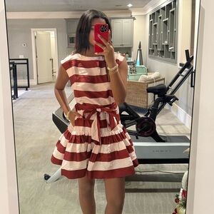 Red and White Striped Dress